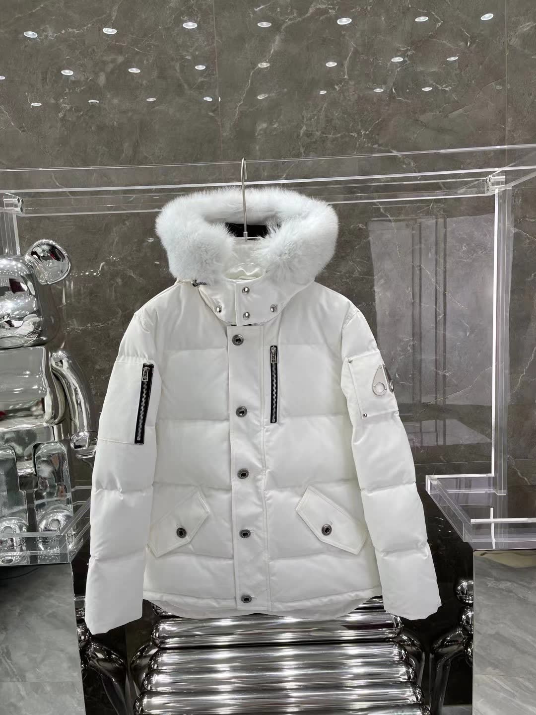 Moose Knuckles Hooded Down Puffer Jacket
